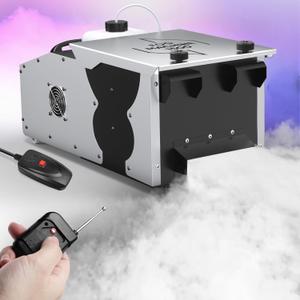 UPGREY Low Lying Fog Machine, 1500W Dry Ice Fog Machine Fog Chiller Ground Fogger Outdoor and Indoor Remote and Wired Control for Halloween Wedding Party Stage Effect