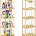 Stuffed Animal Storage Organizer, Solid Pine Wood Toy Storage Rack with Removable Shelves, Large Stuffed Animal Holder for Kids Room, Nursery, Playroom, Sort Plush Toys by Size, Color, or Type