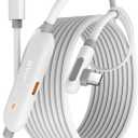 Maxonar VR Charging Link Cable 16FT (Next-Gen Chip) Compatible with Meta Quest 3S/Quest 3/Oculus Quest 2/Pico 4 Accessories and PC/SteamVR/Phones, Awesome Gift-5Gbps USB 3.0 to USB C Cable-White