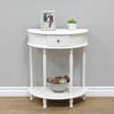 Frenchi Home Furnishing 28.20'' Tall End Table with Storage (11.6 x 23.7 x 28 in, White)
