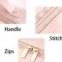 Set Patient Travel Makeup Bag, Multi Compartment Toiletry Cosmetic Bag, PU Leather Portable Cosmetics Bag, Cosmetic Bag With Compartments