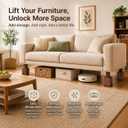 BTSD-home 3 Inch Wood Bed Risers Furniture Risers Bed Frame Lifters in Heights of 3 or 6 Inch Heavy Duty Set of 4 Square