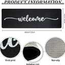 Long Doormat 48x 16 inch Front Door Mat Welcome Doormat Front Door Mat Welcome Floor Mat for Front Door Outdoor Indoor Porch Entrance Decor Black