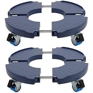 W B D WEIBIDA Plant Dolly with Wheels 2 Pack Heavy Duty Planter Caddy Size-Adjustable, Rolling Plant Stand with Casters, Round Dolly Cart for Potted Plant, Trash Can and Umbrella Base