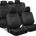 PolyCloth Full Car Seat Covers - Reversed Charcoal