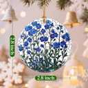Flower Hanging Ornament, Christmas Ornaments, Xmas Decorations for Tree, Ornaments for Christmas Tree, Holiday Ornament, Flower Themed Gifts, Holiday Party Gifts, and Xmas Gift Ideas - Forget-Me-Not