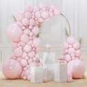 PartyWoo Pale Pink Balloons 85pcs Different Sizes of 18 12 10 5 Inch Light Pastel Baby Pink Balloon Arch Kit for Engagement Bachelorette Baby Shower Easter Birthday Party Decorations Pink-Q01