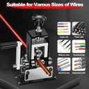 Trivd Frol Manual Wire Stripping Machine, Gauge Wire 0.06"-1", Scrapping Copper Wire Peeler Machine, Drill Powered/Hand Crank Dual-drive Wire Stripper Tool for Scrap Copper Recycling & DIY etc.