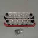 DaierTek 300A Bus Bar 12V Marine 12V Power Distribution Block with Cover 6 x 3/8" (M10) Terminal Studs Max 300V AC 48V DC Positive & Ground Busbar for Automotive Car Boat