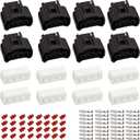 Set of 8 Ignition Coil 4 Pin Plug Connector Replacement for Toyota Lexus Camry Yaris 2000-2010# 90980-11885,7283-7449