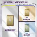 ENERLITES Toggle Light Switch Metal Wall Plate, Stainless Steel Switch Cover, Corrosion Resistant, Size 1-Gang 4.50" x 2.76", Stainless Steel 201, 7711-BB, Brushed Brass, Gold