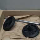 Trash Can Wheels Replacement - 2 Pack 7" x 1.2" Rubber Wheel with 18.8" Hollow Shaft, Wastebasket Pulley for Garbage Bin and Hand Trucks Dolly, Wheelbarrows