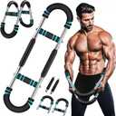 Antuoo Twister Arm Trainer, 3 Adjustable Resistance Levels 60-100 lbs, Arm Trainer, Stainless Steel, Arm & Chest Workout Equipment for Men