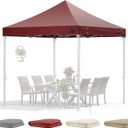 Replacement Canopy Top for Pop Up Canopy Tent,Heavy Duty 600D Oxford Fabric Outdoor Tent Cover (Burgundy,10x10 TOP ONLY)