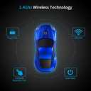 Certified Wireless Mouse Compatible with iOS Windows Android - Works with Computer, Laptop, Tablet, Mobile Phone - Universal Bluetooth/USB Receiver Connectivity (AM01-PB, Pastel Blue)