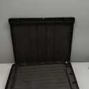 Keter City 30 Gallon Resin Outdoor Storage Box and Patio Furniture Side Table for Pool and Garden Accessories, Brown