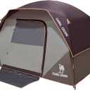 CAMEL CROWN Tents for Camping 4 Person Waterproof Quick Setup Folding Outdoor Backpacking Tents 4 People Family Hiking (Wine Red)