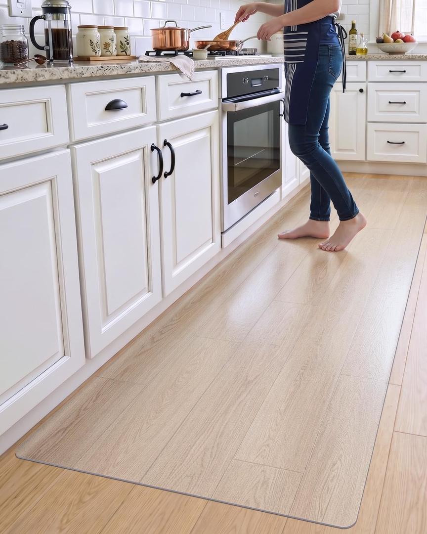 DEXI Kitchen Plastic Carpet Runner Ultra Thin, Vinyl Clear Floor Mat 24x96, 96"L x 24"W x 0.1"Th