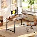 PRAISUN 40 Inch Computer Desk, Office Desk, Spacious Desktop, Rustic Brown, 39INCH