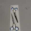 Hair Cutting Scissors Thinning Shears Kit ULG Professional Barber Hairdressing Texturizing Salon Razor Edge Scissor Japanese Stainless Steel 6.5 inch (Silver)