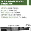 3 Pack Lawn Mower High-Lift Blades Replace for Ariens Zoom XL Gravely 02961700 70763400 ZTXL 2448 ZTXL 2548 ZTXL 2554 ZTXL 48 ZTXL 54 Zero Turn 2554 Zoom 54 inch Decks