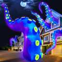 1PCS 16FT Giant Halloween Inflatables Octopus Tentacles, Huge Halloween Decorations Outdoor Build-in LED Lights Vivid Spooky Blow Up Yard Decoration Large Blowups Holiday Lawn Party Yard-Style A