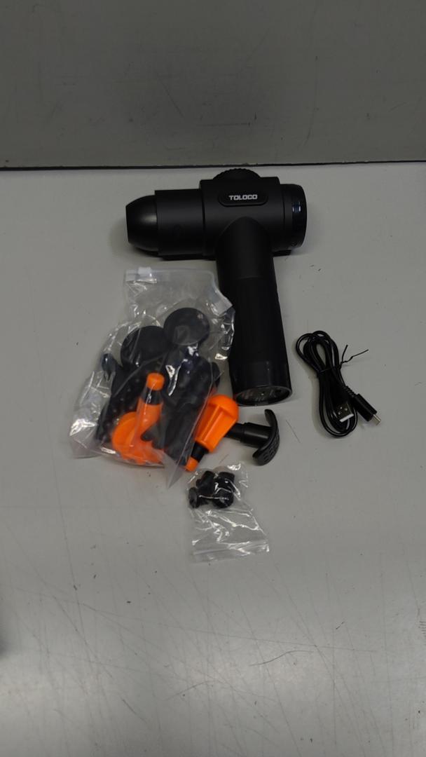 TOLOCO Massage Gun, Deep Tissue Back Massage for Athletes for Pain Relief, Percussion Massager with 10 Massages Heads & Silent Brushless Motor, Valentines Day Gifts for Him Her, Black