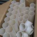 AceOrbit Dragon Fruit Trellis Square 12 x 55 Inch, Schedule 40 PVC Plant Support for Climbing Vines, Tomatoes, Cucumbers, Beans, Vertical Garden Trellis, Requires Assembly