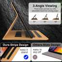 ZoneFoker for Amazon Fire HD 10 Tablet (13th/11th Generation 2023/2021 Released), Auto Wake/Sleep PU Leather Folio Case with Pocket/Multi-Angle Stand/Pen Holder for HD 10/10 Plus, Black/Brown