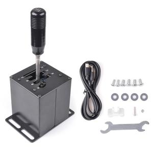 CNRAQR PC USB Simulator Shifter 6+R H Gear Shifter for LO GITECH G29/G27/G25/G920, T300RS/GT, Compatible with Gearshift PC Windows Steering Wheel for ATS ETS Dust WRC Sim Racing Game