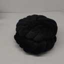 Fumete 2 Pcs 14 Inches Knot Pillow Round Throw Soft Plush Knot Ball Pillow Handmade Knotted Modern Home Decorative Cushion for Bed Bedroom, Sofa, Couch (Black)