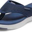 DREAM PAIRS Women's Arch Support Soft Cushion Flip Flops Thong Sandals (8.5, Navy)