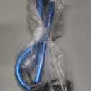 Medline Offset Folding Cane, 4-Point Base With Cushioned Gel Handle, Supports Up To 350 lbs, Blue