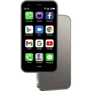 Mini Phone, 3.0 Inch Android Dual Camera Dual SIM, Mini Smartphone Unlocked, Face lD/WiFi/Bluetooth, Palm Phone for Kids, Student Pocket Cellphone,2GB +32GB (Silver Gray)