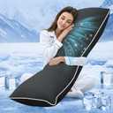 YZ HOME Cooling Body Pillow for Adults- Pillow Insert with Shredded Blue Memory Foam, Soft Support for Side Sleeper, Pregnant WomenBack Pain Relief, Washable Pillowcase (20x54 Inch, Dark Gray)