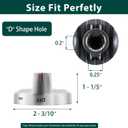 DG94-04167 Stove Knobs Replacement Parts for Samsung Gas Range Knob Stainless Steel NX60T8111SS NX60A6511SS/AA NE63A6511SS/AA Oven Dial Surface Burner Electric Knob Cooktop Assembly Knobs 5 Pcs