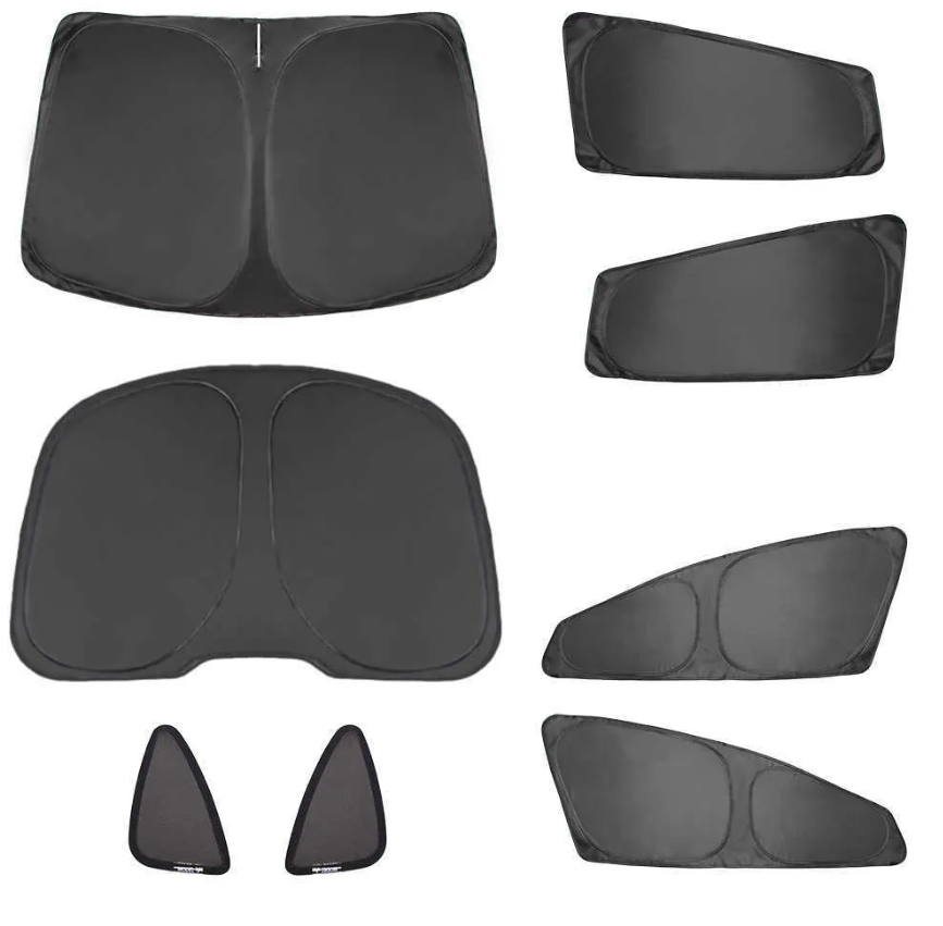 Vehicle Sun Shade - Custom-Fit Auto Window Shades Set, Front & Rear Windshield Sunshade