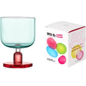 MU16 Jelly Collection short wine glass Crystal Wine Glasses, 11.2 oz  Lead-Free Drinking Glasses for Easter, Parties, Weddings, and Anniversaries Azure Raspberry