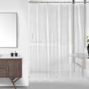 Short Shower Curtain Liner 60 Inch, Clear Peva Plastic Waterproof Small Bathroom Curtain Sets with 3 Bottom Magnets and 12 Metal Hooks 60'' W x 60'' H