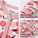 Baby Girl Footies Romper - 100% Cotton, Soft Casual Outfit with Cute Designs for Newborn to 24 Months Infant Girls (Pink)