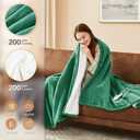 Homemate Electric Heated Blanket Twin Size - 62"x84" Heating Blanket Twin Size 1/2/4/6/8 Hours Auto-Off 10 Heat Level Over-Heat Protection Flannel Sherpa ETL Certification
