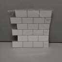 Art3d 10-Sheet Peel and Stick Backsplash, 12 in. x 12 in. Subway 3D Wall Panels, Mono White with Gray Grout
