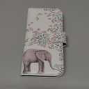 FUNMIKO for iPhone 14 Case Wallet,Detachable Flip Folio Leather Cover,RFID Blocking 4 Card Slots Holder,Magnetic Kickstand,Protective Phone Shell,Elephant Floral