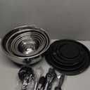 Umite Chef Mixing Bowls with Airtight Lids, 26Pcs Stainless Steel Bowls Set, 3 Grater Attachments & Black Non-Slip Bottoms Size 7, 4, 2.5, 2.0,1.5, 1QT, Great for Mixing & Serving