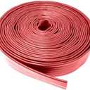 Gloxco 2" Red Heavy Duty Lay Flat Hose for Discharge or Backwash Water Transfer Applications, Reinforced PVC, 100' Length