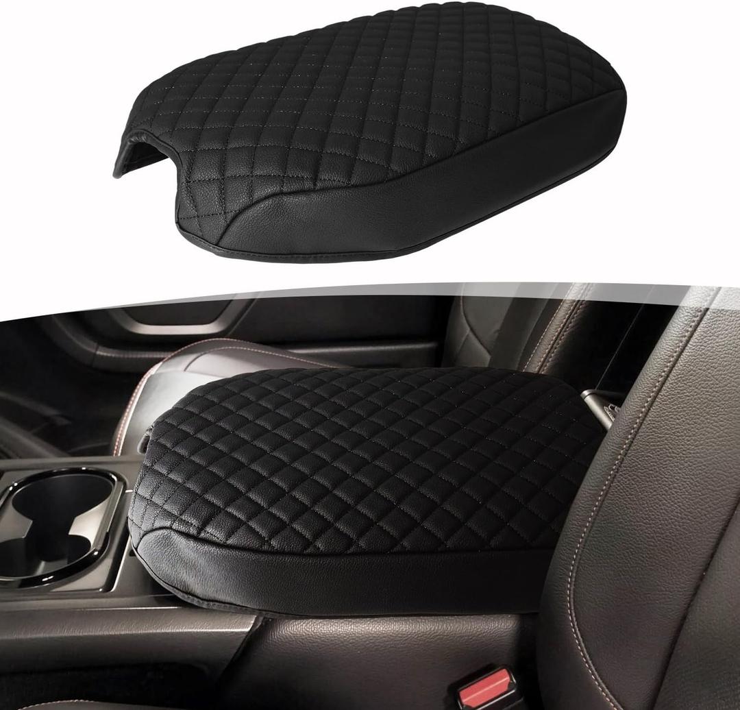 Center Console Armrest Cover for Nissan Titan 2016-2024 Black