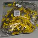 6 PCS Artificial Cherry Blossom Branches Spring Indoor Decoration, Faux Yellow Silk Flowers 34.45" Long Stems Real Touch Plum Fake Peach Plants for New Year Wedding Home Bedroom Table Office