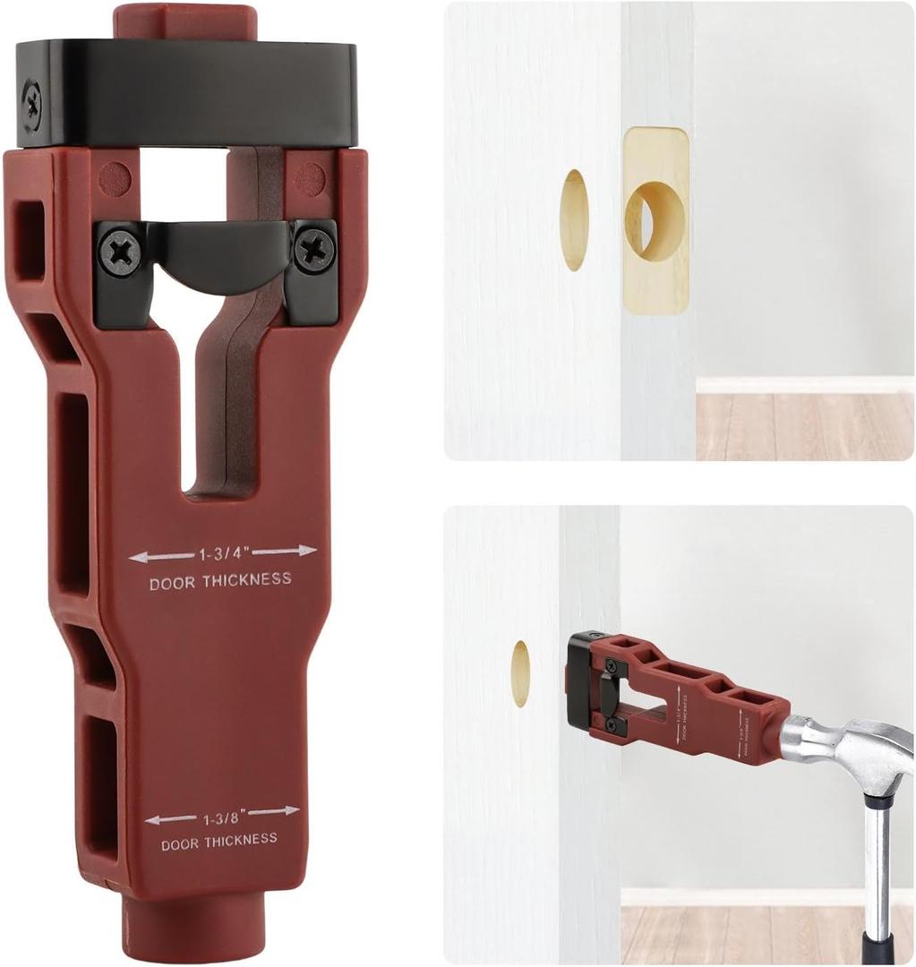 Door Latch Mortise Tool, Door Latch Installation Kit, Precision Scoring and Chiseling, Clean and Accurate Professional Installation, for Use with 1-3/4" or 1-3/8" Thick Doors