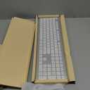 TECKNET Bluetooth Keyboard Rechargeable, 4-Device Free Switching (2.4G+BT), Ultra-Slim Full Size Wireless Keyboard, Quiet Typing, for PC/Laptop/Smart TV/Phone, Adjustable Stand, 12 Multimedia Keys (White)