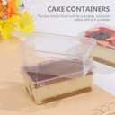 Cabilock Tiramisu Boxes with Lids 20-Pack Clear Plastic Cake Containers for Mousse Desserts Party Favor Boxes Bakery Takeout 4.68X2.83X1.85 Inches